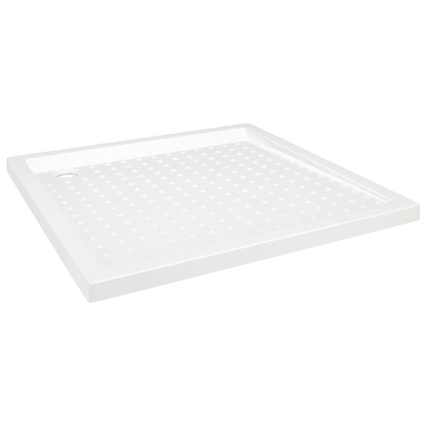 vidaXL Duschkar med prickar vit 80x80x4 cm ABS Vit