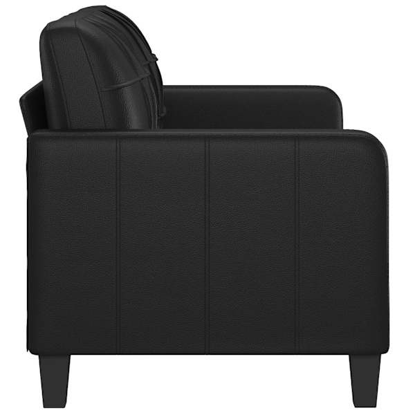 vidaXL 2-sitssoffa svart 140 cm konstläder Svart