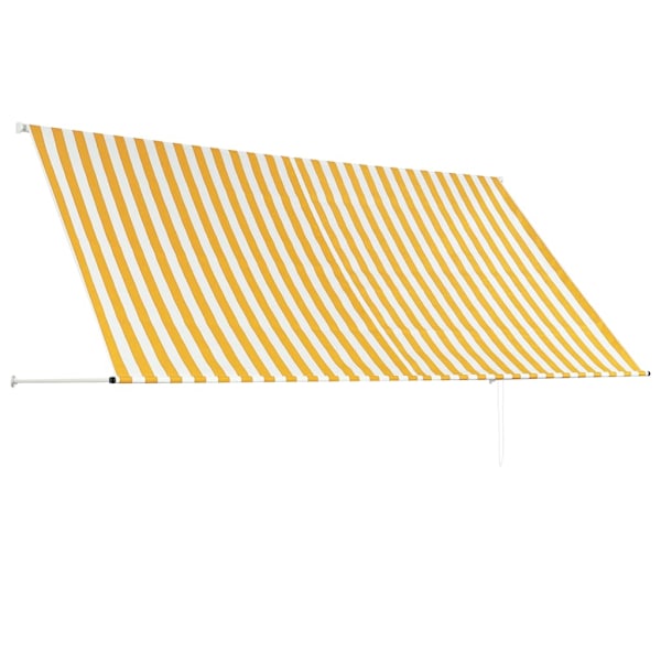 vidaXL Markis 300x150 cm gul och vit multifärg