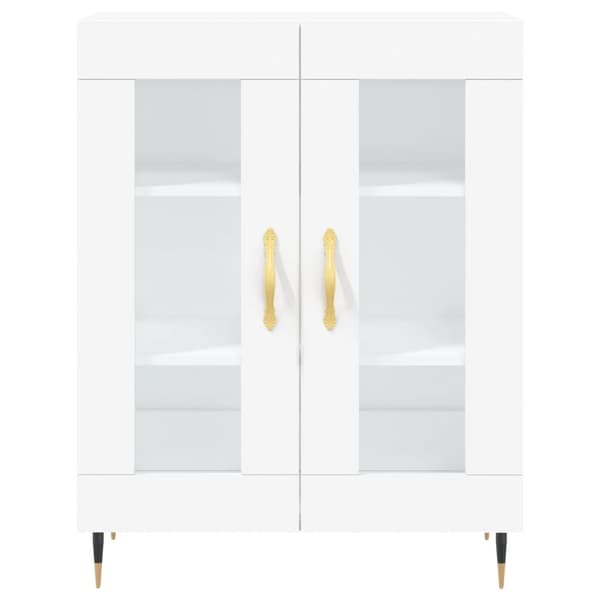 vidaXL Högskåp vit 69,5x34x180 cm konstruerat trä Vit