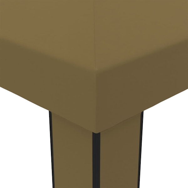 vidaXL Paviljong dubbla tak 3x6 m taupe 180 g/m² Taupe