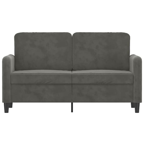 vidaXL 2-sitssoffa mörkgrå 120 cm sammet Grå