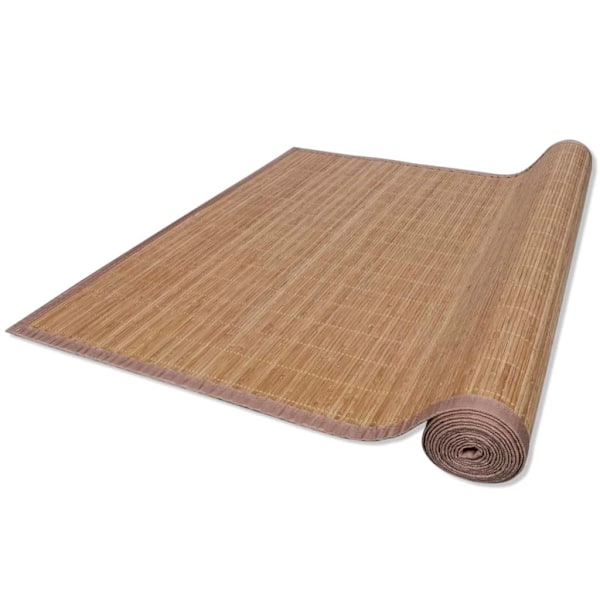 vidaXL Fyrkantig Brun Bambumatta 80 x 200 cm Brun