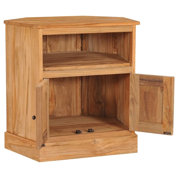 vidaXL Hörnskänk 60x45x60 cm massiv teak Brun