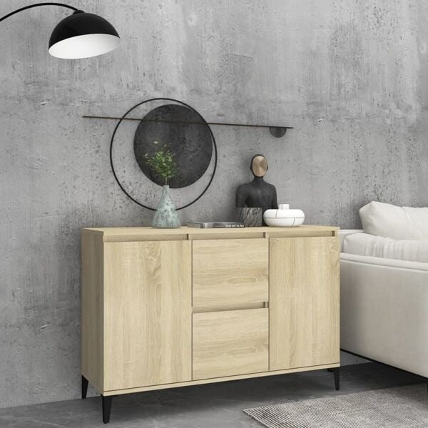 vidaXL Skänk sonoma-ek 104x35x70 cm konstruerat trä Brun