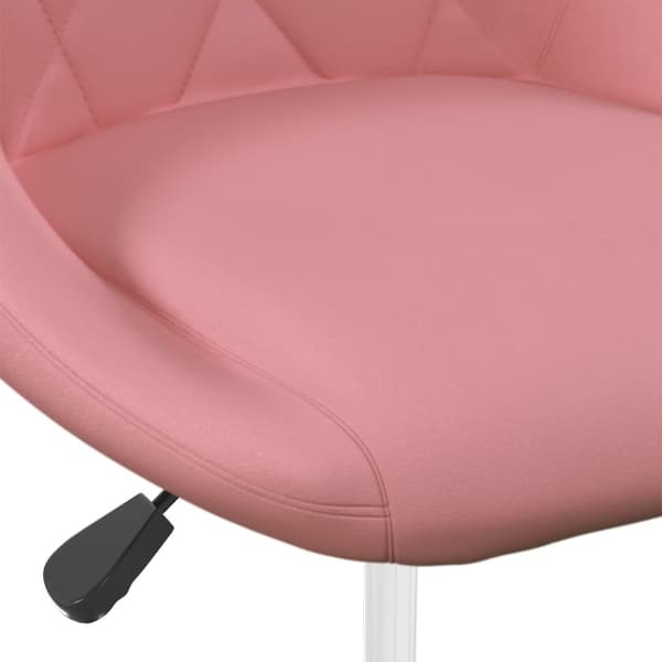 vidaXL Snurrbara matstolar 4 st rosa sammet Rosa