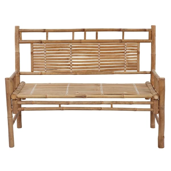 vidaXL Trädgårdsbänk med dyna 120 cm bambu grå