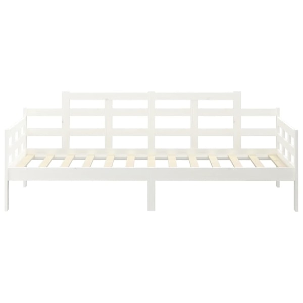 vidaXL Dagbädd vit massiv furu 90x190 cm Vit
