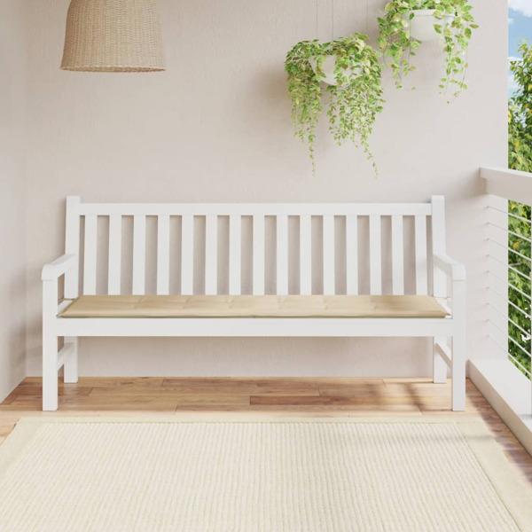 vidaXL Bänkdyna för trädgården taupe 180x50x3 cm oxfordtyg Beige