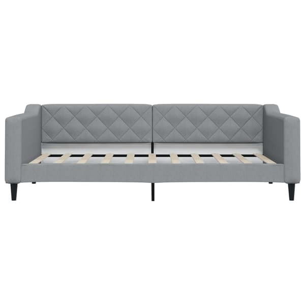 vidaXL Dagbädd utdragbar ljusgrå 90x190 cm tyg Grå