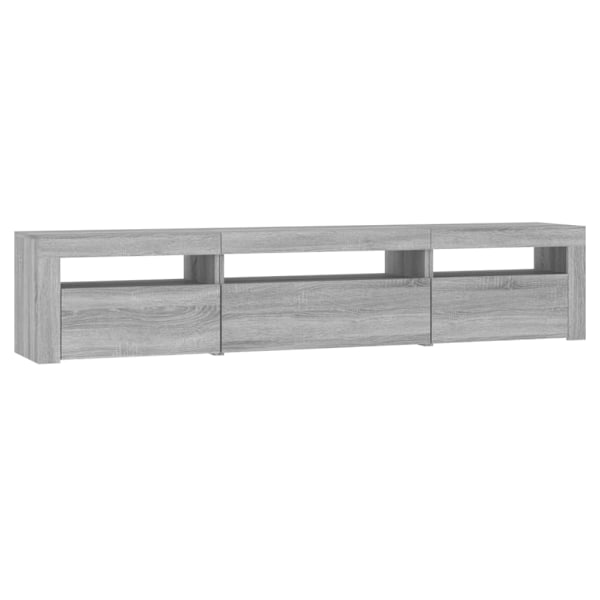 vidaXL TV-bänk med LED-belysning grå sonoma 195x35x40 cm Grå