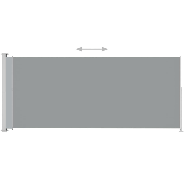 vidaXL Infällbar sidomarkis 180x500 cm grå grå