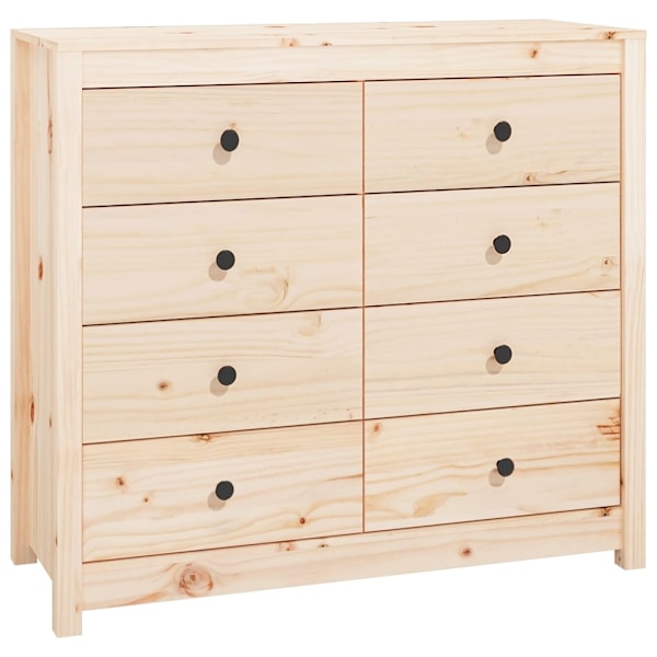 vidaXL Sidoskåp 100x40x90 cm massiv furu Brun