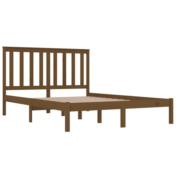 vidaXL Sängram honungsbrun massiv furu 200x200 cm Brun
