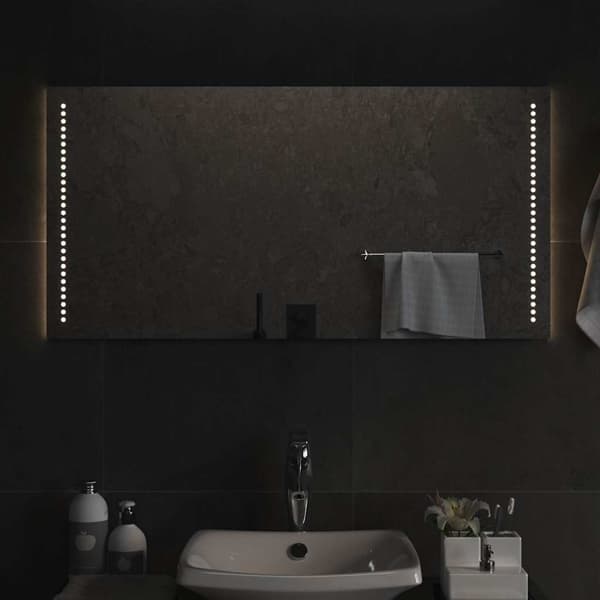 vidaXL Badrumsspegel LED 100x50 cm Transparent