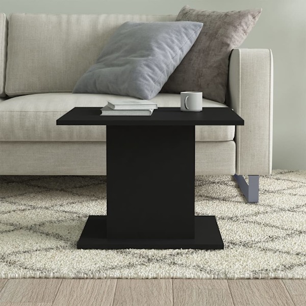 vidaXL Soffbord svart 55,5x55,5x40 cm konstruerat trä Svart