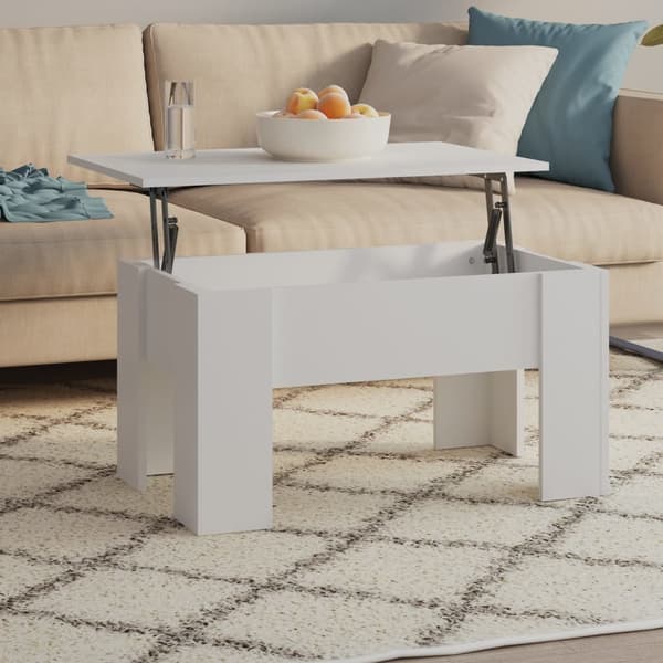 vidaXL Soffbord vit 79x49x41 cm konstruerat trä Vit