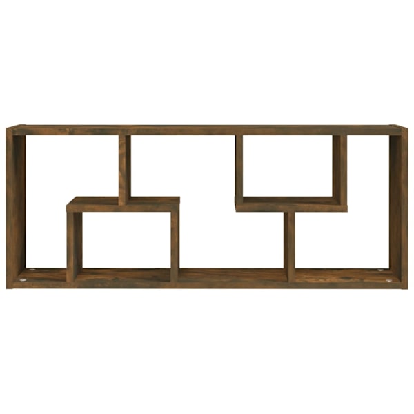 vidaXL Vägghylla rökfärgad ek 36x16x90 cm konstruerat trä Brun