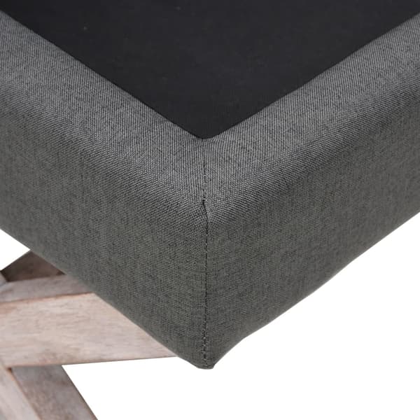 vidaXL Förvaringspall mörkgrå 110x45x49 cm tyg Grå