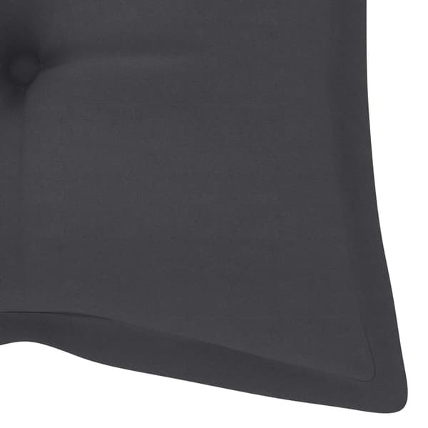 vidaXL Trädgårdsbänk med dyna 120 cm bambu Antracit