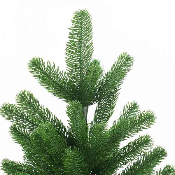 vidaXL Belyst plastgran med kulor 150 cm grön Grön