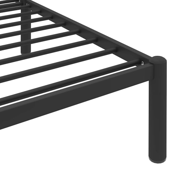 vidaXL Sängram svart metall 120x200 cm Svart