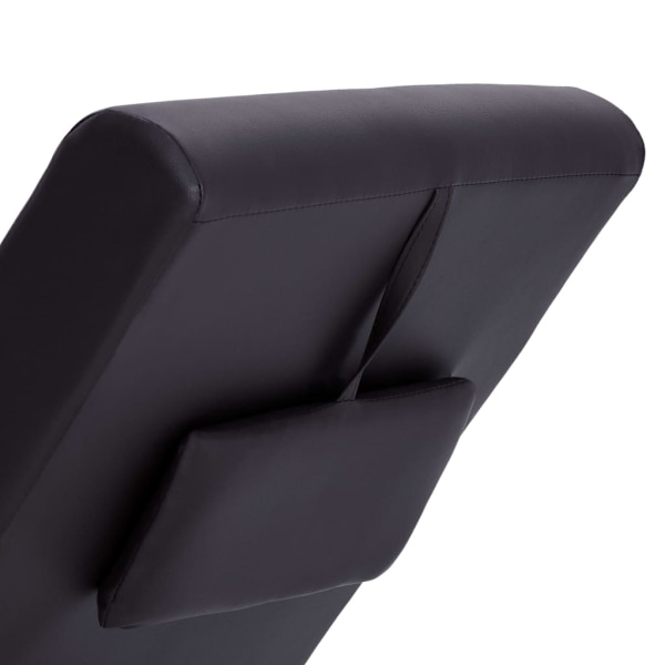 vidaXL Massageschäslong med kudde brun konstläder Brun