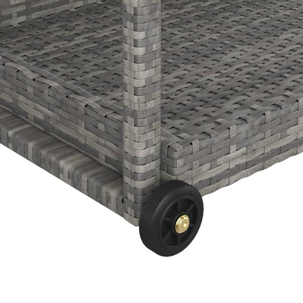 vidaXL Serveringsvagn grå 100x45x83 cm konstrotting grå