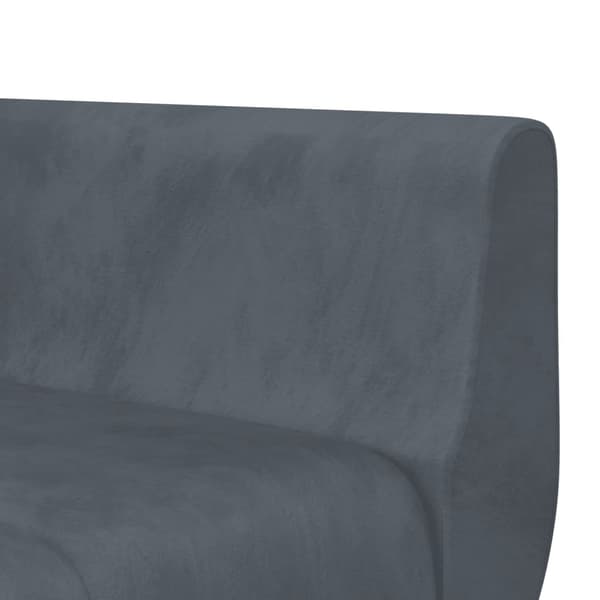 vidaXL L-formad bäddsoffa mörkgrå 275x140x70 cm sammet Grå