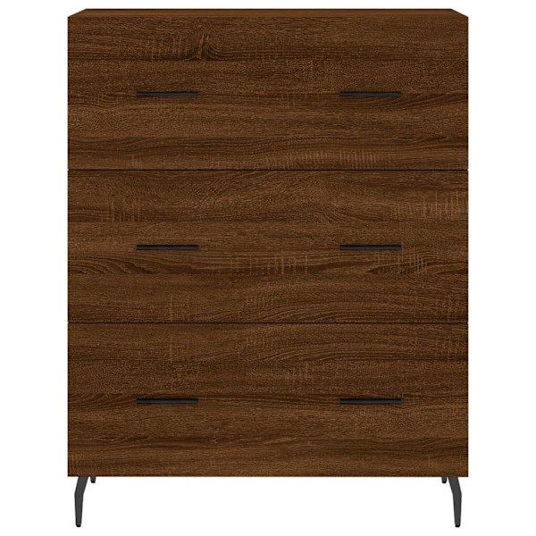 vidaXL Högskåp brun ek 69,5x34x180 cm konstruerat trä Brun