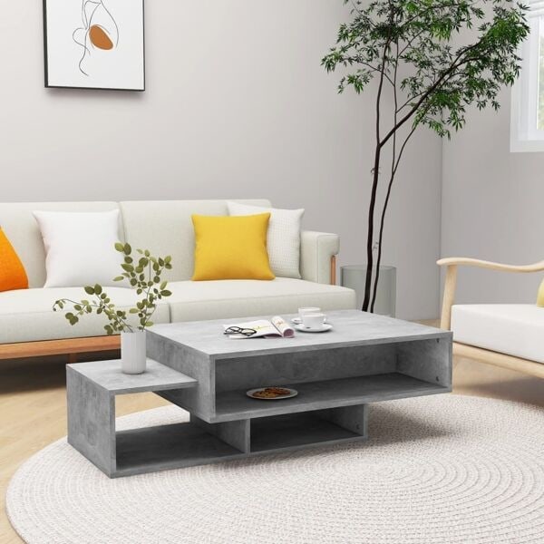 vidaXL Soffbord betonggrå 105x55x32 cm konstruerat trä grå