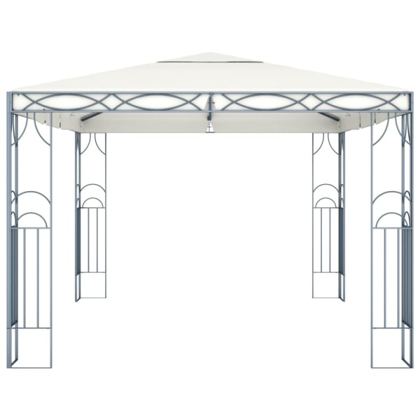 vidaXL Paviljong 400x300 cm gräddvit Creme