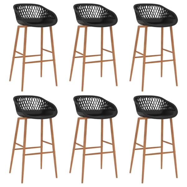 vidaXL Bargrupp 7 delar svart Svart