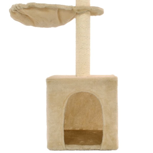vidaXL Katt Klösträd med klöspelare och 105 cm beige Beige