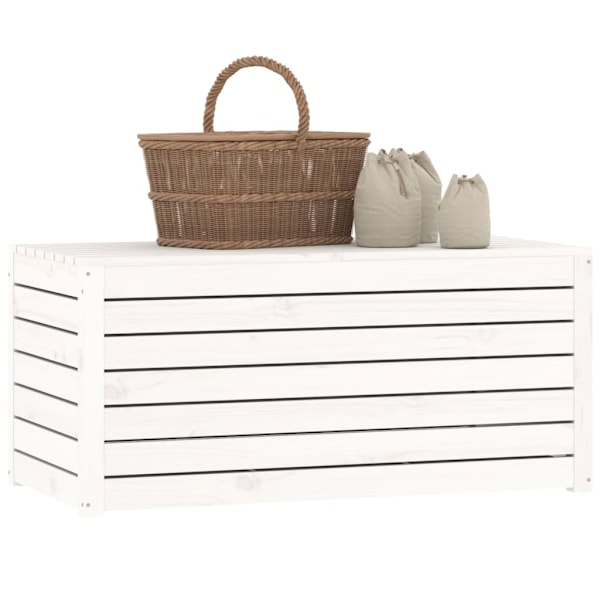 vidaXL Dynbox vit 101x50,5x46,5 cm massiv furu Vit