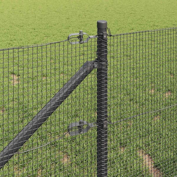 vidaXL Utomhus svetsat trådsgaller med spikar 10 x 1 m Grå Mesh Grå