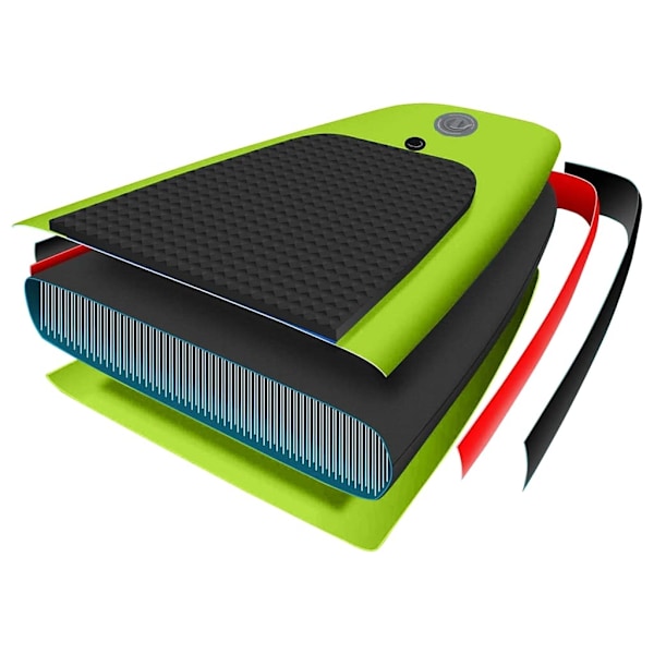 vidaXL Upplåsbar SUP-bräda set grön 330x76x10 cm Grön