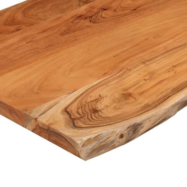 vidaXL Bordsskiva 80x40x2,5 cm rektangulär massiv akacia rustik kant Brun