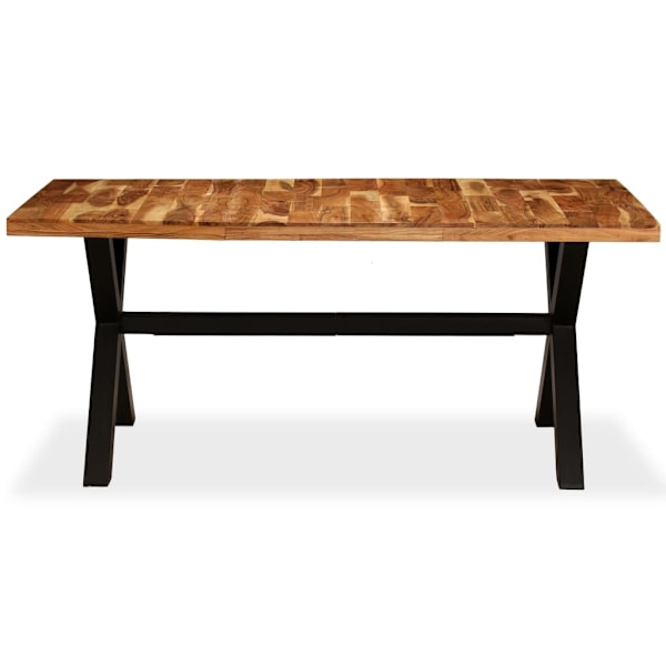 vidaXL Matbord massivt akacia- och mangoträ 180x90x76 cm Brun