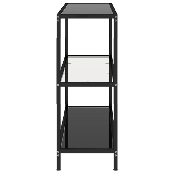 vidaXL Hylla transparent och svart 100x36x90 cm härdat glas Svart