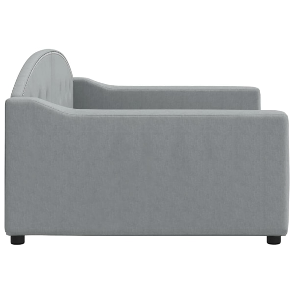 vidaXL Dagbädd ljusgrå 100x200 cm tyg Grå