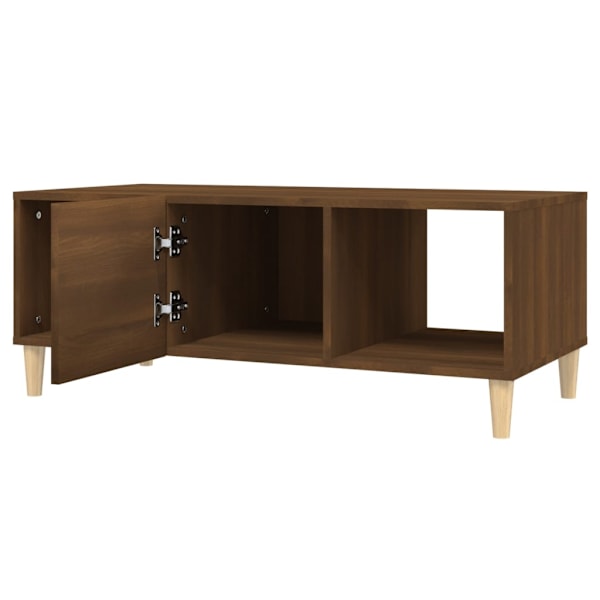 vidaXL Soffbord brun ek 102x50x40 cm konstruerat trä Brun