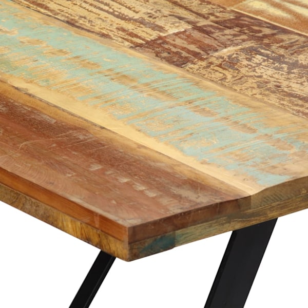 vidaXL Matbord 180x90x76 cm massivt återvunnet trä multifärg