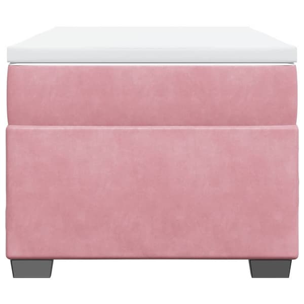 vidaXL Ramsäng med madrass rosa 80x200 cm sammet Rosa