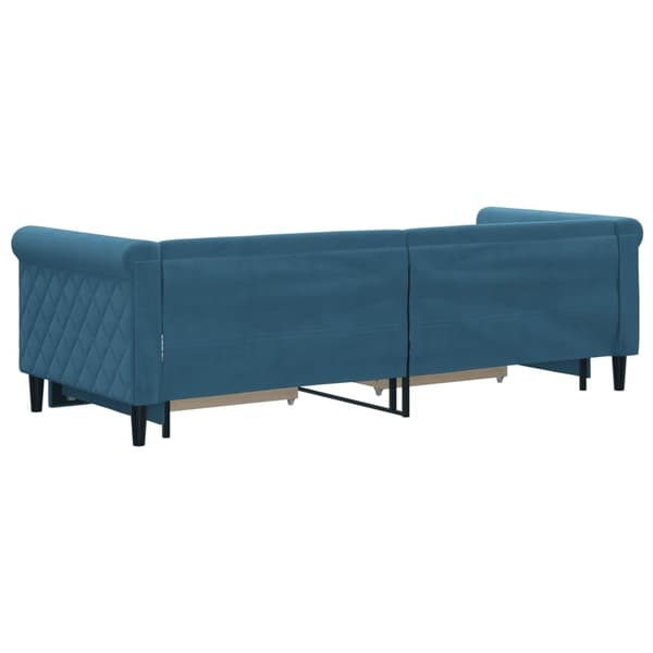 vidaXL Dagbädd utdragbar med lådor blå 80x200 cm sammet Blå