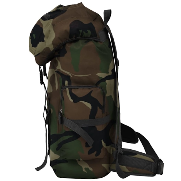 vidaXL Arméryggsäck 65 L kamouflage Grön