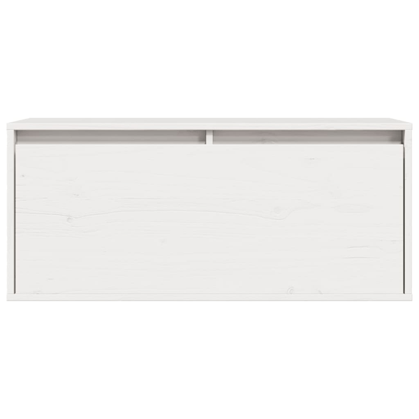 vidaXL Väggskåp vit 80x30x35 cm massiv furu Vit