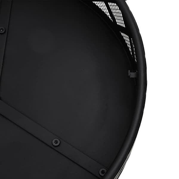 vidaXL Eldstad med eldgaffel 70 cm XXL stål Svart