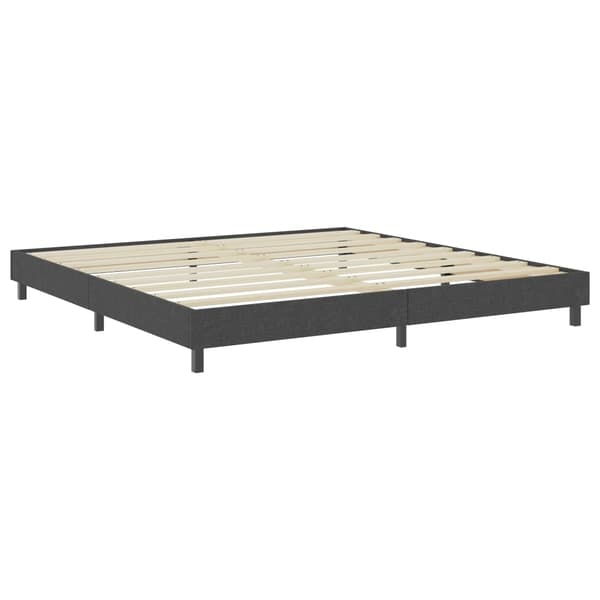 vidaXL Resårsäng mörkgrå tyg 200x200 cm grå