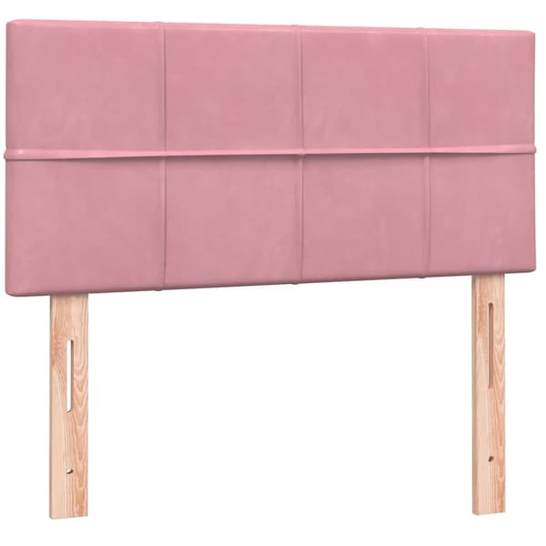 vidaXL Ramsäng med madrass rosa 80x220 cm sammet Rosa